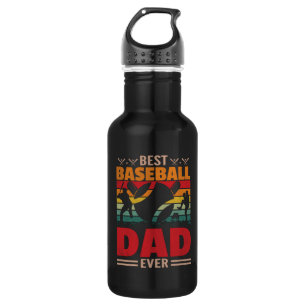 Best Baseball Dad Ever Stainless Steel Water Bottle