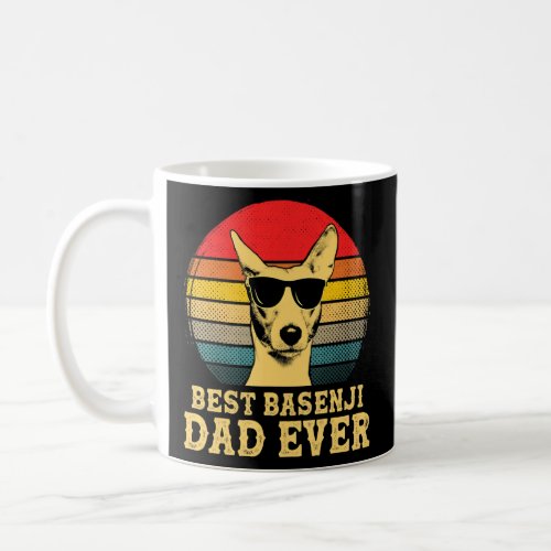 Best Basenji Dad Ever Dog  Retro Vintage  Coffee Mug