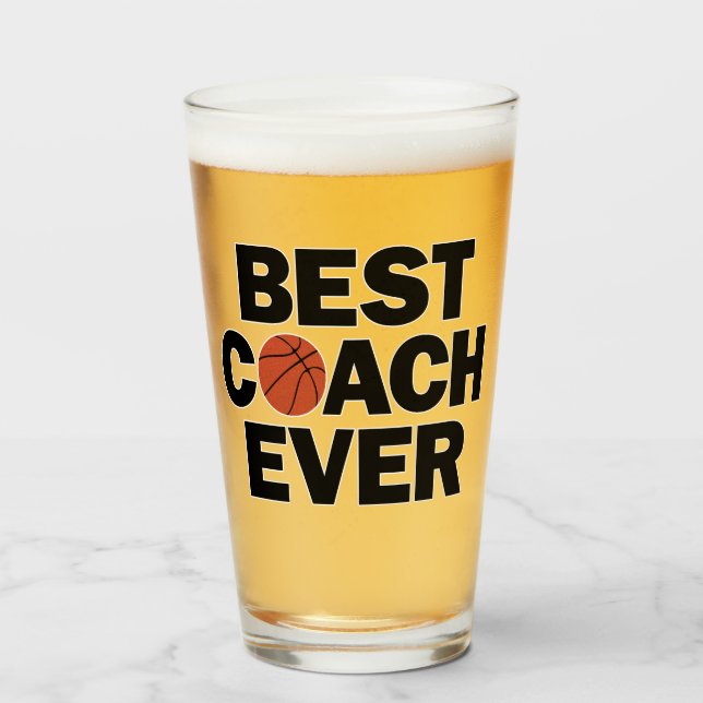 Best Basketball Coach Ever Sports Tumbler Glass (Front Filled)