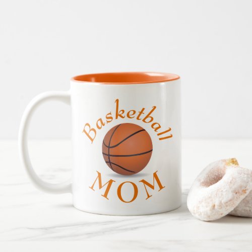 Best Basketball  MOM Ever Mothers Day Two_Tone Coffee Mug