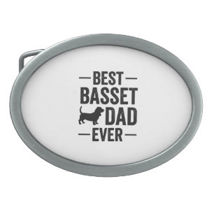 Best Basset Dad Ever Vintage Engraving Dog Shirt D Belt Buckle