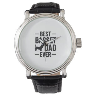 Best Basset Dad Ever Vintage Engraving Dog Shirt D Watch