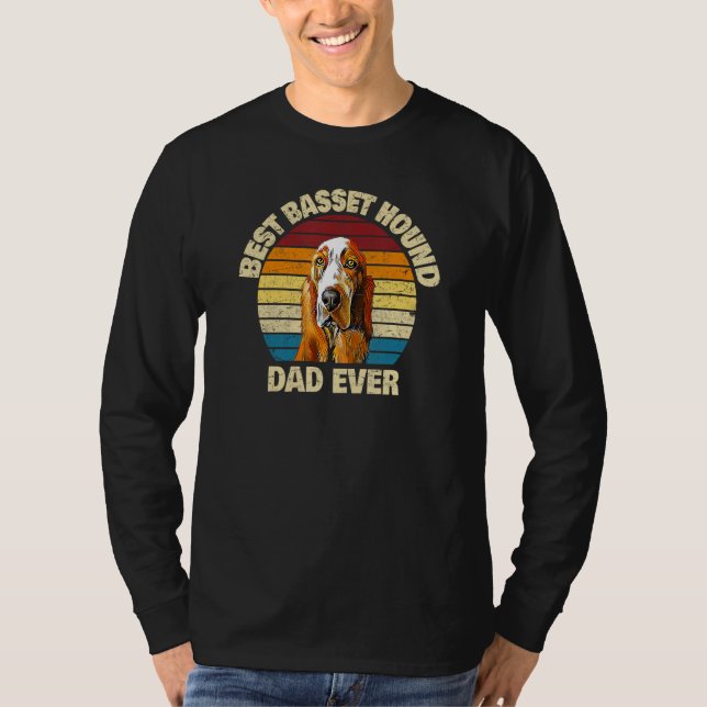 Best Basset Hound Dad Ever Basset Hound T-Shirt (Front)