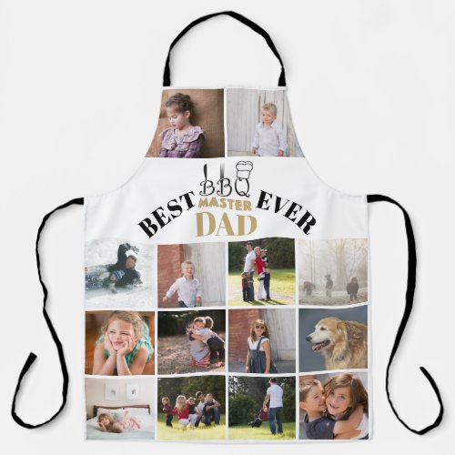 Best BBQ master dad Fathers Day beige photo  Apron