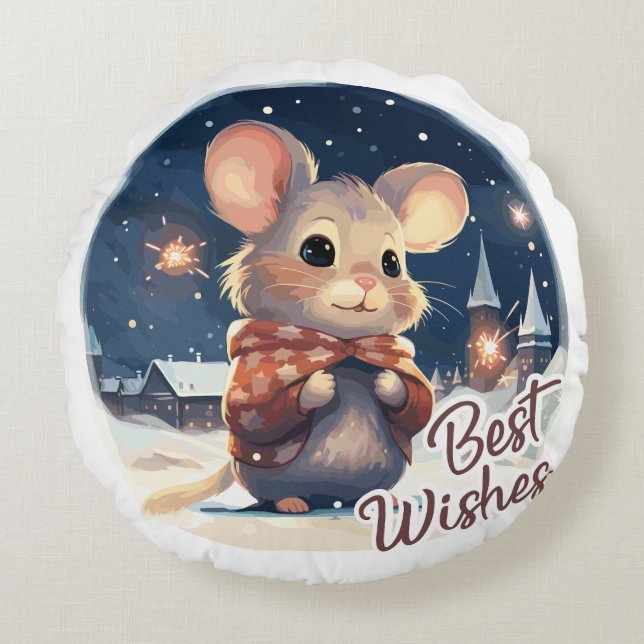 Best BBQ Round Pillow (Front)