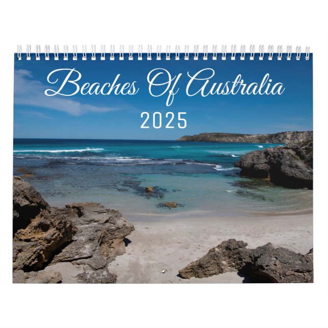Best Beaches of Australia Down Under 2025 Photo Calendar (Cover)