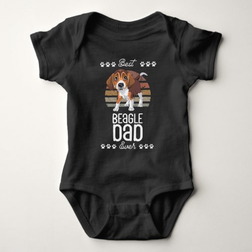 Best Beagle Dad Dog Papa Pet Owner   Baby Bodysuit