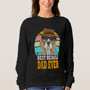 Best Beagle Dad Ever Dogs Retro Puppy Sunglasses H Sweatshirt
