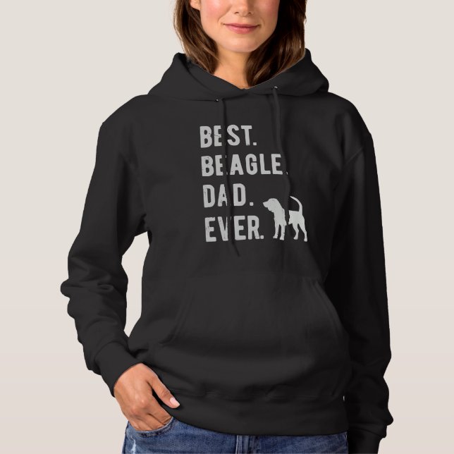 Best Beagle Dad Ever  Mens Beagle Dog  Dad Hoodie (Front)