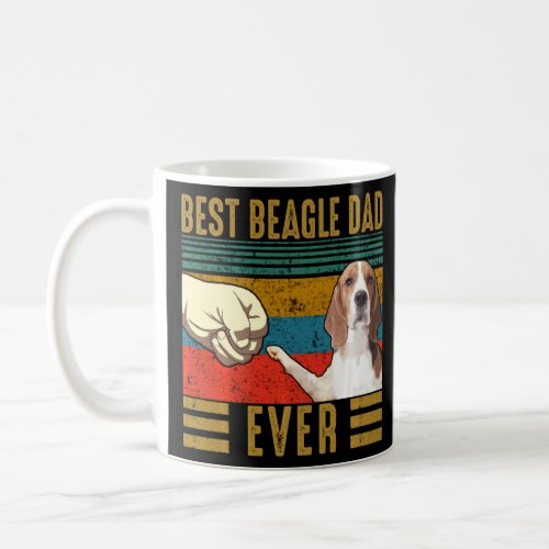 Best Beagle Dad Ever Retro Vintage Beagle Fathers  Coffee Mug