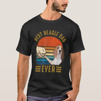Best Beagle Dad Ever Retro Vintage Beagle Fathers T-Shirt