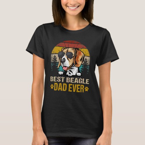 Best Beagle Dad Ever Vintage Dog T_Shirt