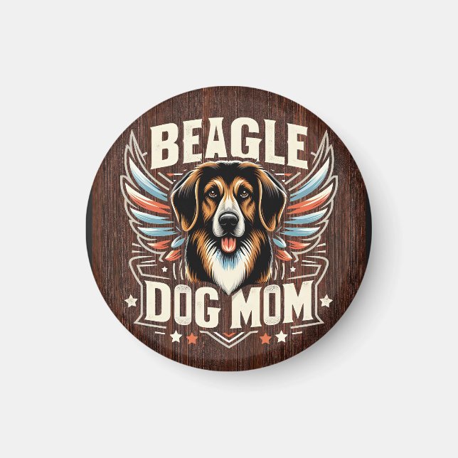 Best Beagle Dog Mom Ever - Beagle Dog Lover Gift Magnet (Front)