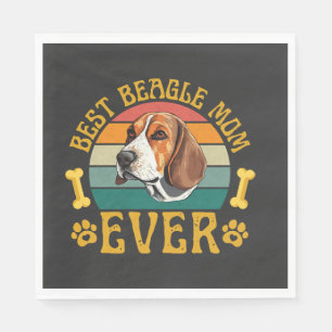 Best Beagle Mom Ever, Funny Beagle Dog Canine Napkins