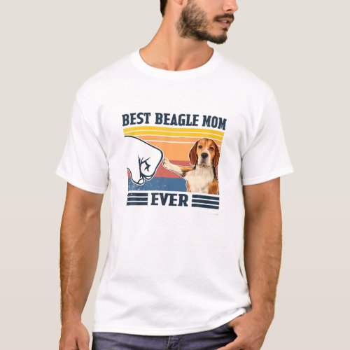 Best Beagle Mom Ever Vintage Mother Day Christmas T_Shirt