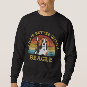 Best Beagle Retro Vintage Dog Design Puppy Lover Sweatshirt