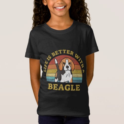 Best Beagle Retro Vintage Dog Design Puppy Lover T_Shirt