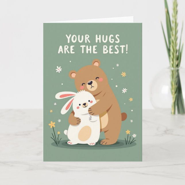 Best Bear Hugs Greeting Card (Front)
