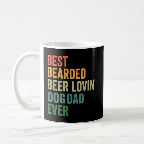 Best Bearded Beer Loving Cat dad Ever Funny Retro  Coffee Mug
