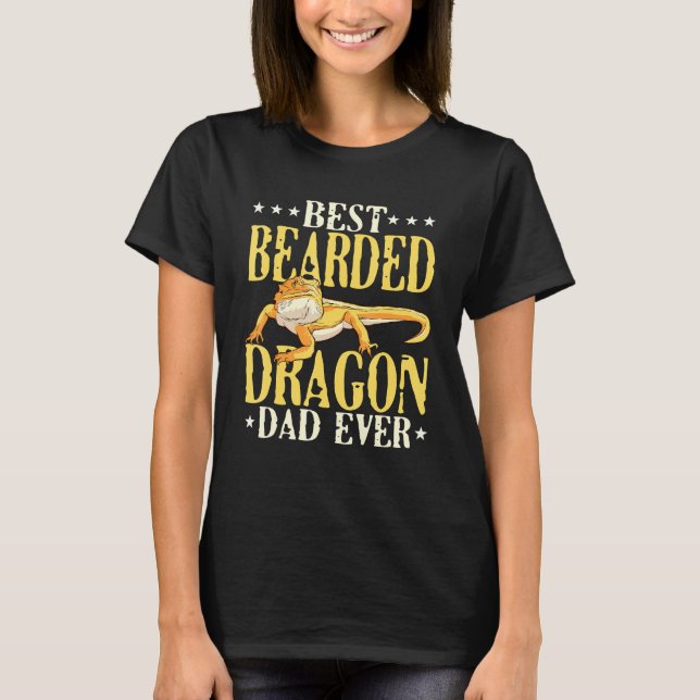 Best Bearded Dragon Dad Ever Quote Bearded Dragons T-Shirt (Front)