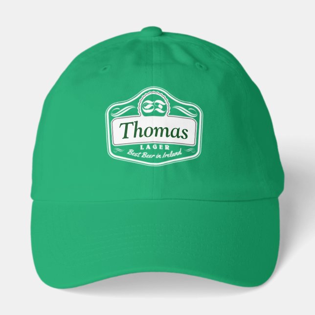 Best Beer in Ireland Personalized St Patrick Hat (Front)