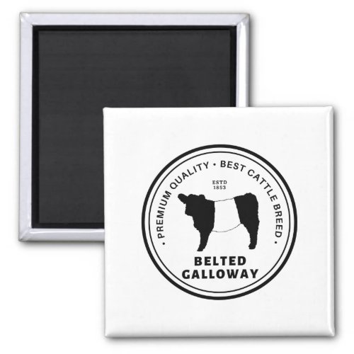 Best Belted Galloway Cattle Breed Badge Belties Magnet
