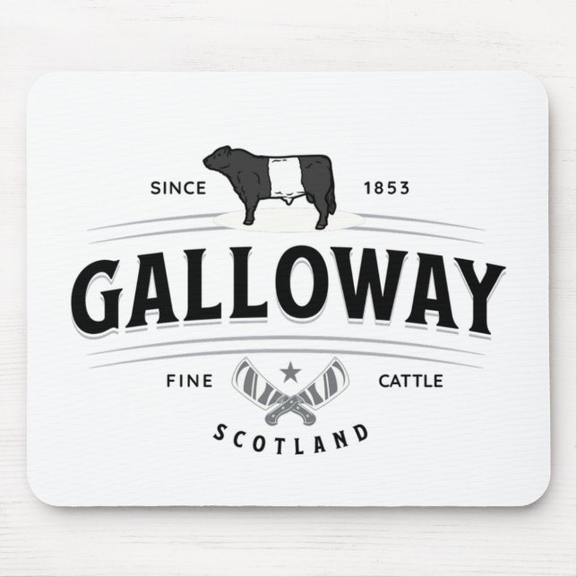 Best Belted Galloway Cattle Breed Badge Belties Mouse Pad (Front)