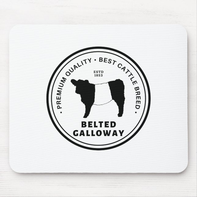 Best Belted Galloway Cattle Breed Badge Belties Mouse Pad (Front)
