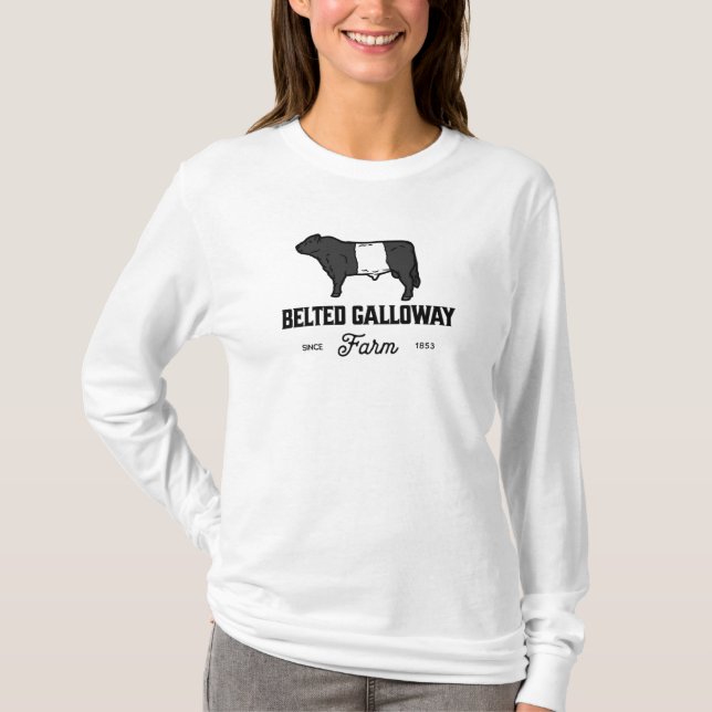 Best Belted Galloway Cattle Breed Badge Belties T- T-Shirt (Front)