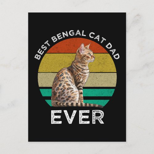 Best Bengal Cat Dad Ever Postcard