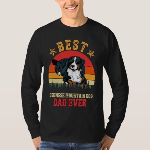 Best Bernese Mountain Dog Dad Ever Vintage T_Shirt