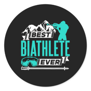 Best Biathlete Ever Sports Biathlon Biathlons 1  Classic Round Sticker
