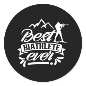Best Biathlete Ever Sports Biathlons Biathlon 1  Classic Round Sticker
