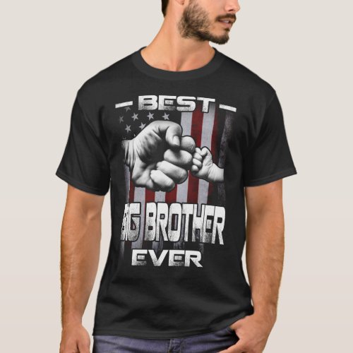 Best BIG BROTHER Ever Fist_bump US Flag T_Shirt