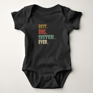 Best Big Brother Ever Older Sibling Teenager Gift Baby Bodysuit