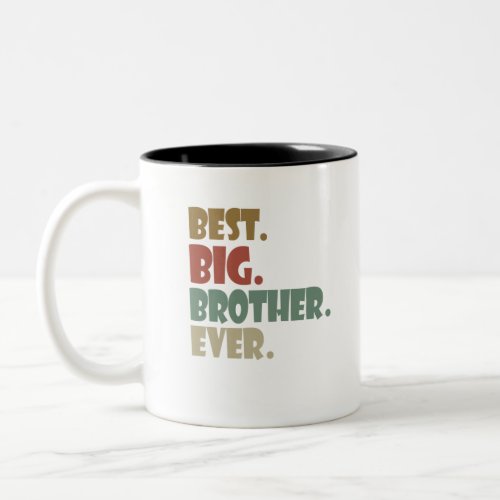 Best Big Brother Ever Older Sibling Teenager Gift Two_Tone Coffee Mug