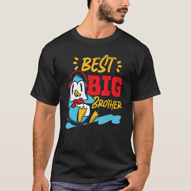 Best Big Brother Gaming Penguin T-Shirt (Front)