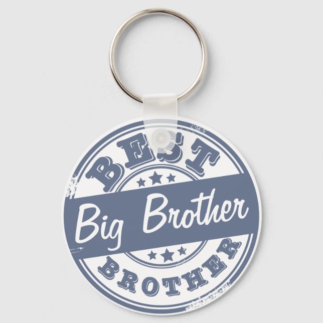Best Big Brother - rubber stamp effect - Keychain (Front)