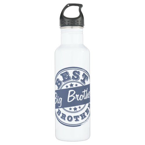 Best Big Brother - rubber stamp effect - Water Bottle