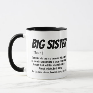 Best Big sister Ever, siste Definition custom name Mug