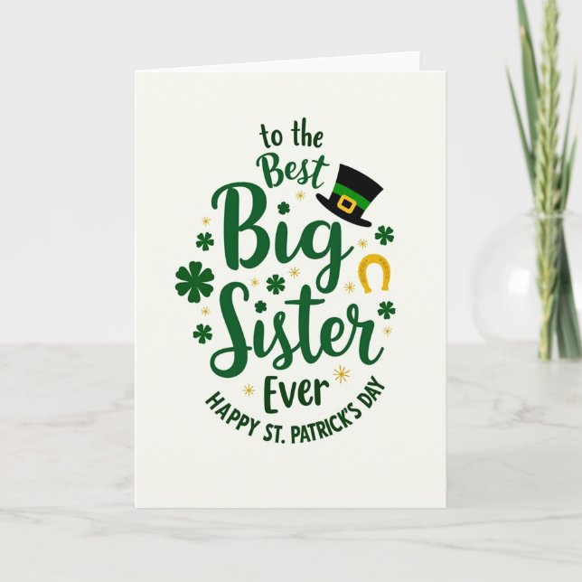 Best Big Sister Happy Day Card (Front)