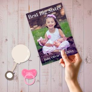 Best Big Sister New Sibling Birth Announcement