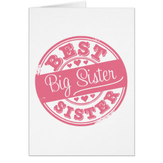 Best Big Sister -rubber stamp effect-