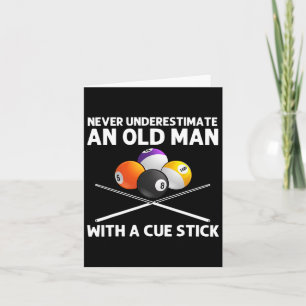 Best Billiard Art For Grandpa Men Billiard Lover P Card