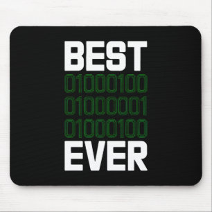 Best Binary DAD Ever Programmer Desk Mouse Pad