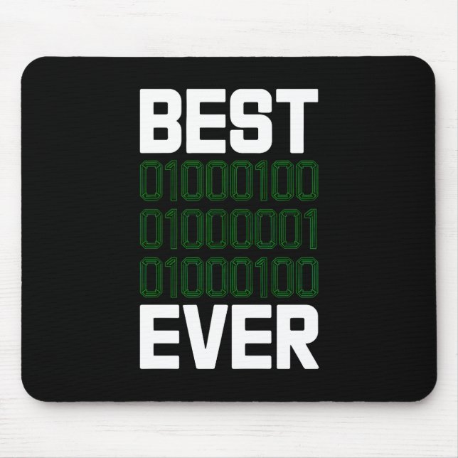 Best Binary DAD Ever Programmer Desk Mouse Pad (Front)
