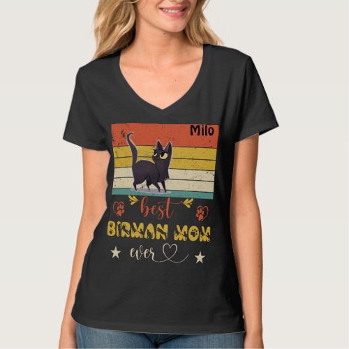 Best Birman Cat Mom Ever Funny Cat Mama Cat Mother T_Shirt