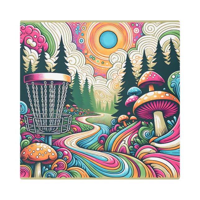 Best Birthday by Par | Retro Disc Golf Metal Print (Front)