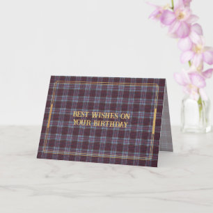 Best Birthday Wishes Province of Ontario Tartan Card