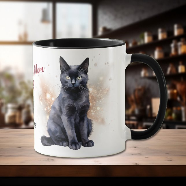 Best Black Cat Mom Ever Star Confetti Mug (Creator Uploaded)